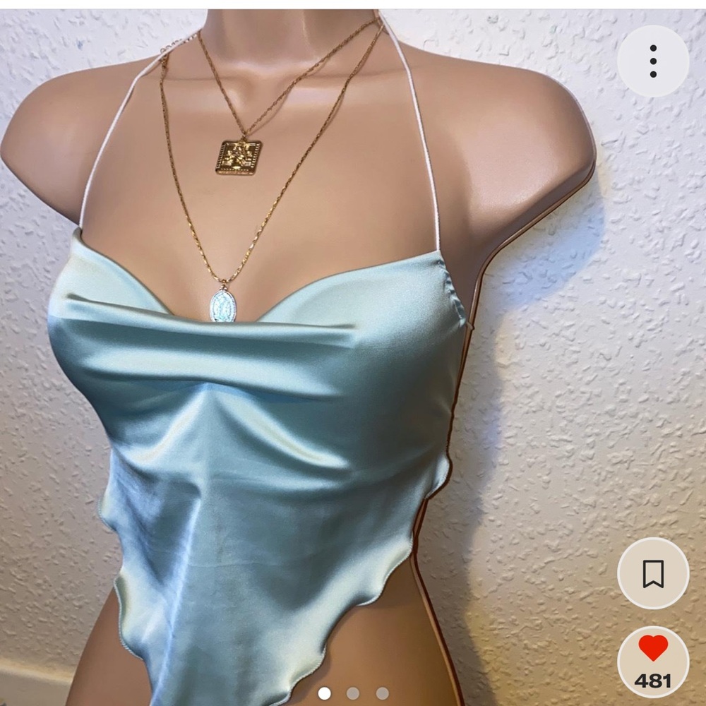 Silk green cami